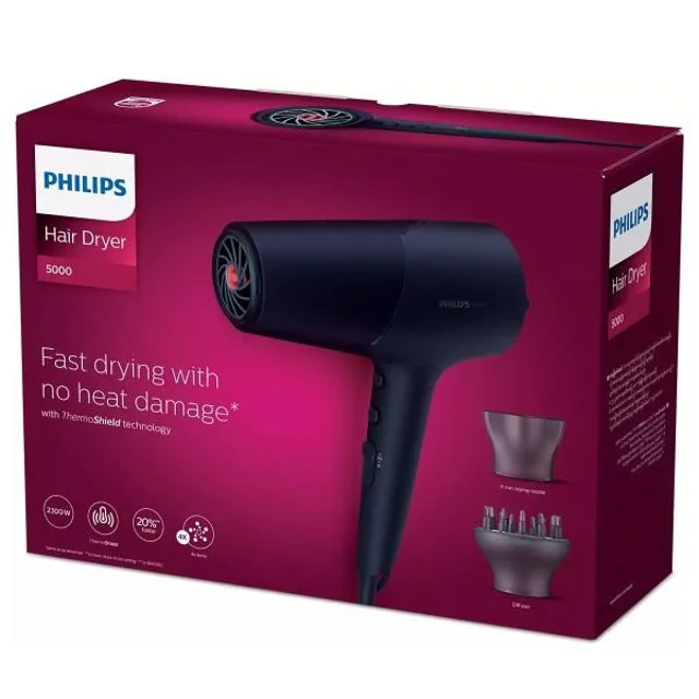 سشوار حرفه‌ای 2300 وات فیلیپس مدل BHD510، موتور DC، وزن 330 گرم، المنت سرامیک تورمالین، دا 101741466