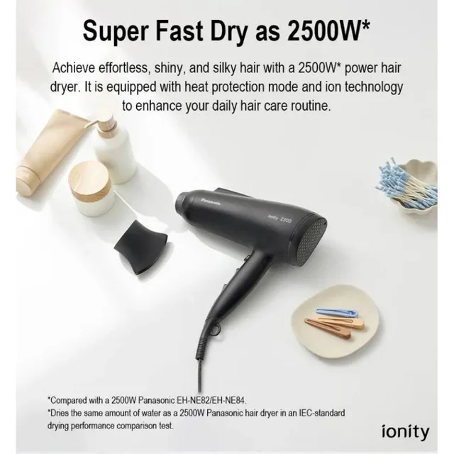 سشوار خانگی 2300 وات پاناسونیک مدل EH-NE85، موتور AC، وزن 460 گرم، دارای سری متمرکز‌کننده  101741522