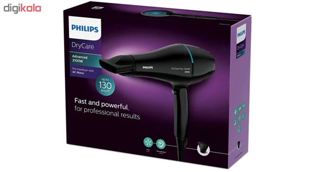 سشوار حرفهای 2100 وات فیلیپس مدل BHD272، موتور AC، وزن 780 گرم، دارای سری دیسپانسر با ویژ 101741644